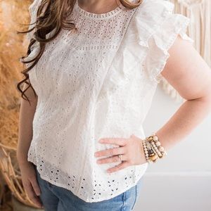 Good Hart Eyelet Blouse